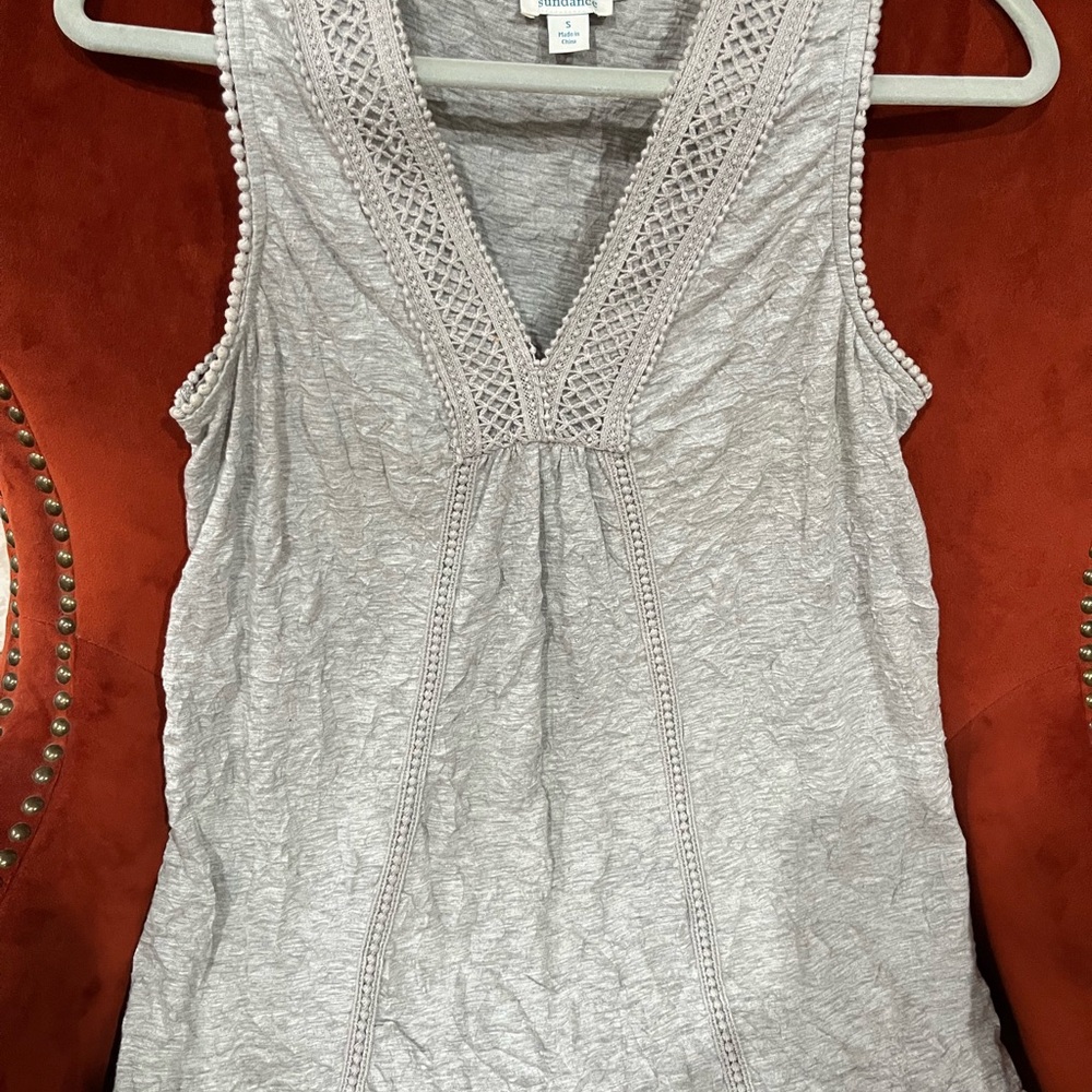 Sundance Embroidered Gray tank